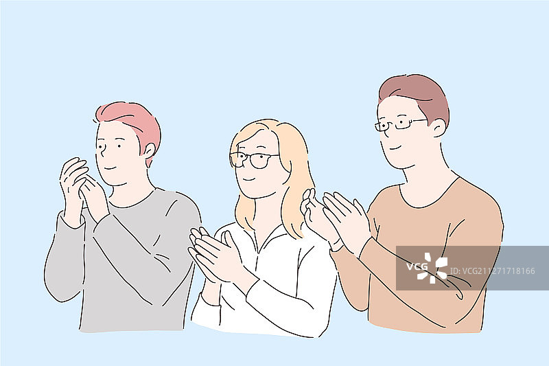 人们鼓掌的概念图片素材