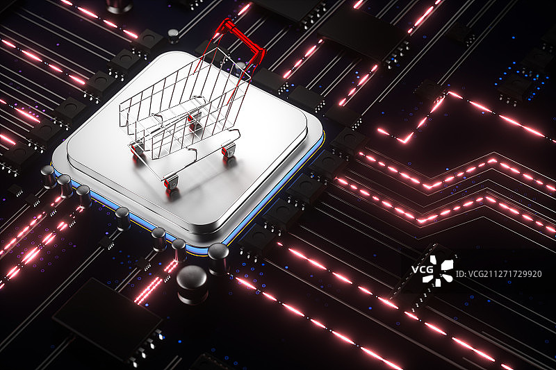 3D计算机和网络购物图片素材