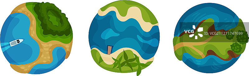 白色背景下的地球图片素材