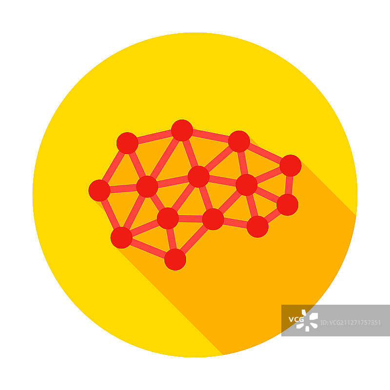 人脑结构圆形图标图片素材
