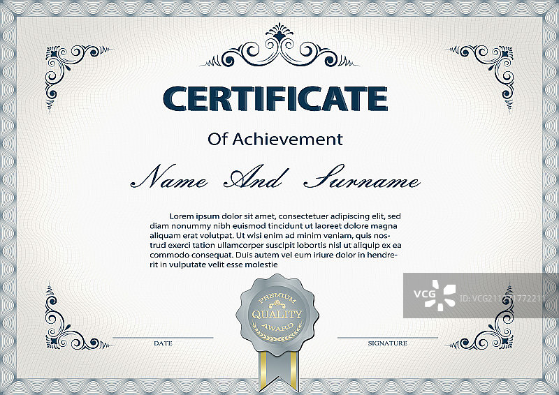 复古证书图片素材