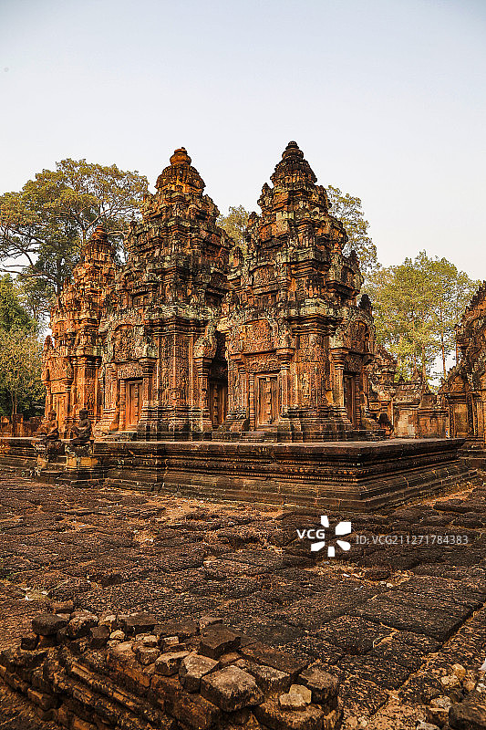 世界文化遗产柬埔寨吴哥窟之女王宫图片素材