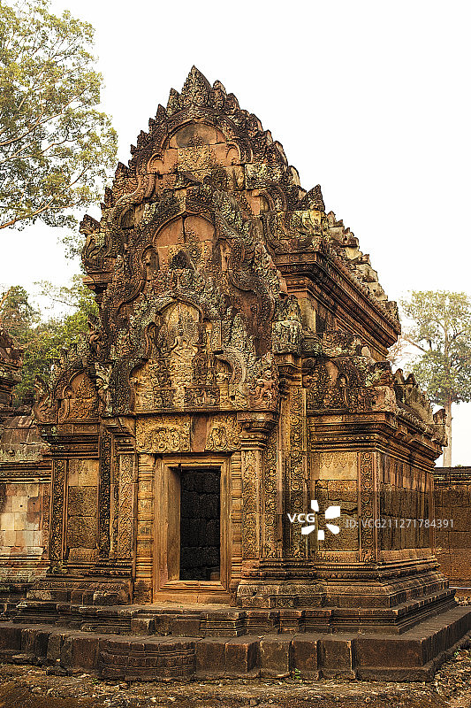 世界文化遗产柬埔寨吴哥窟之女王宫图片素材