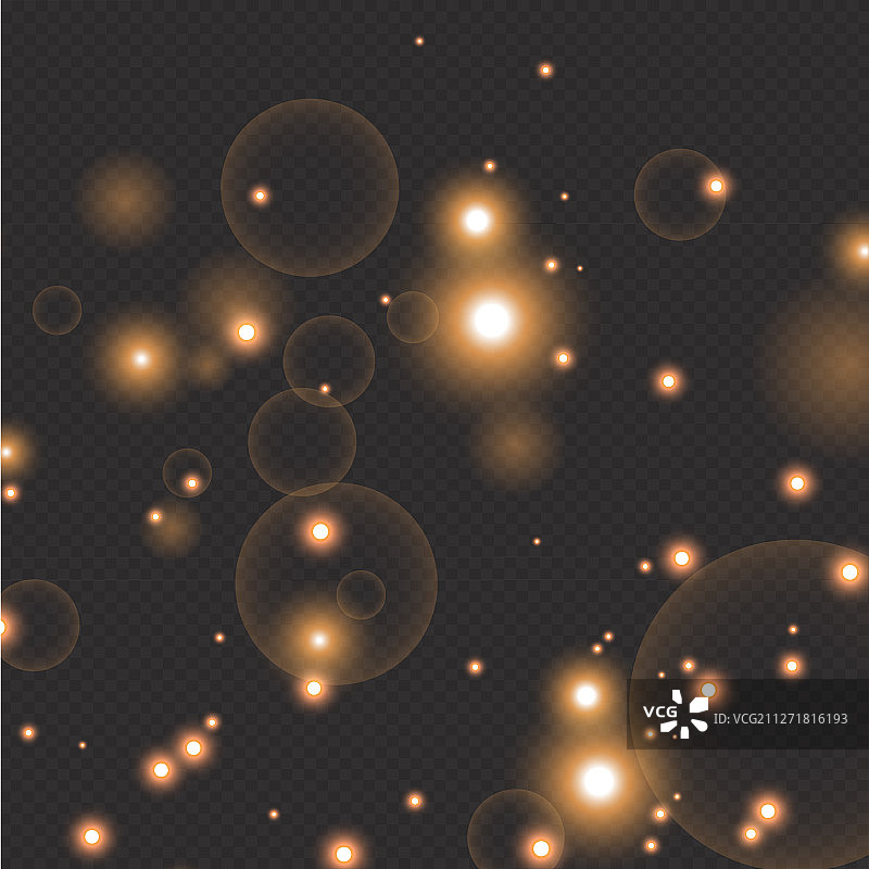 透明背景上的金色火焰图片素材