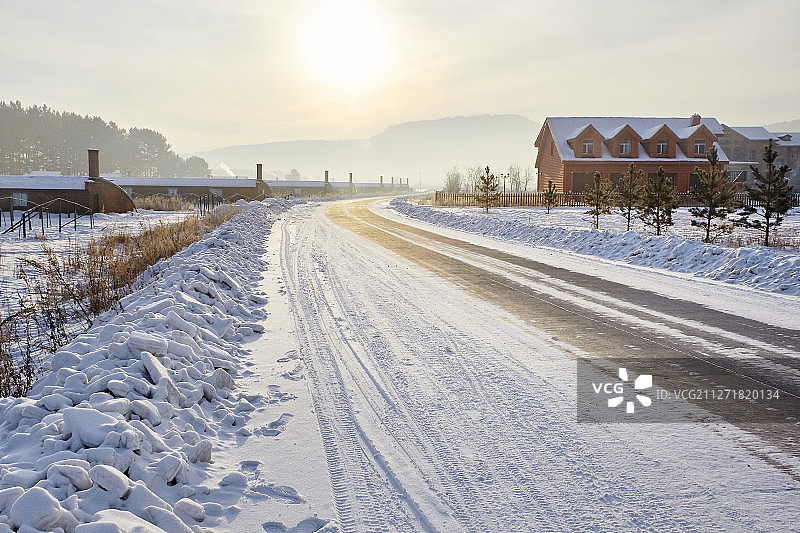 冰雪路面图片素材