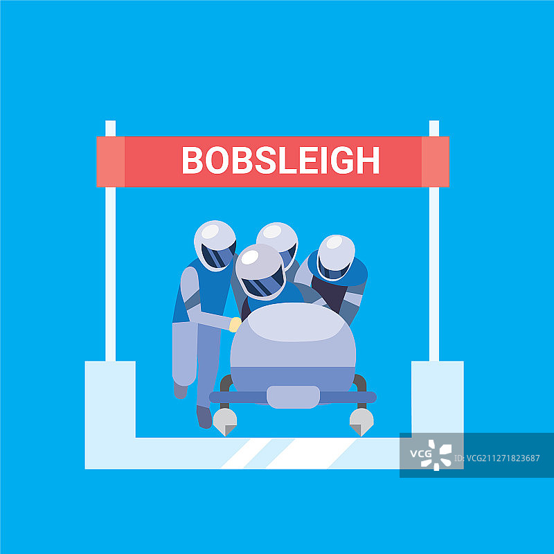 冬季运动平板雪车图片素材