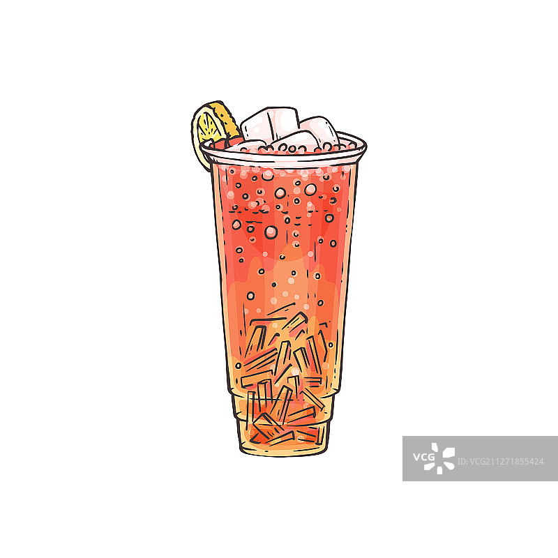 冰块柠檬冰茶饮品图片素材