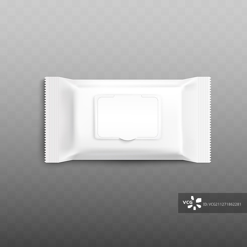 带翻盖的白色湿巾包装样机图片素材