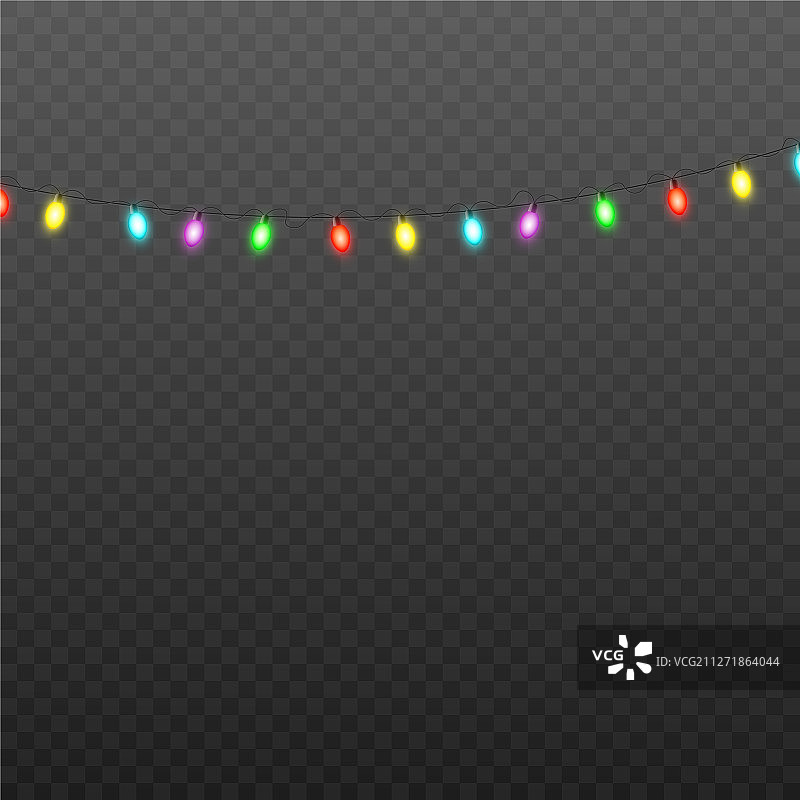 彩虹花环灯光模糊效果3D图片素材