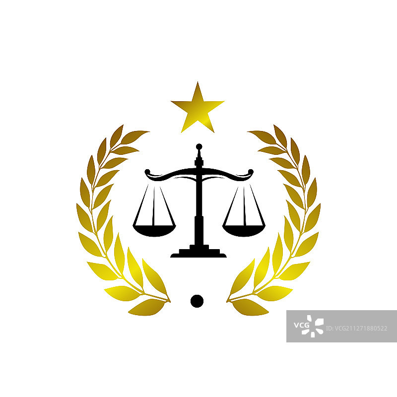 时尚的天平正义Logo设计图片素材
