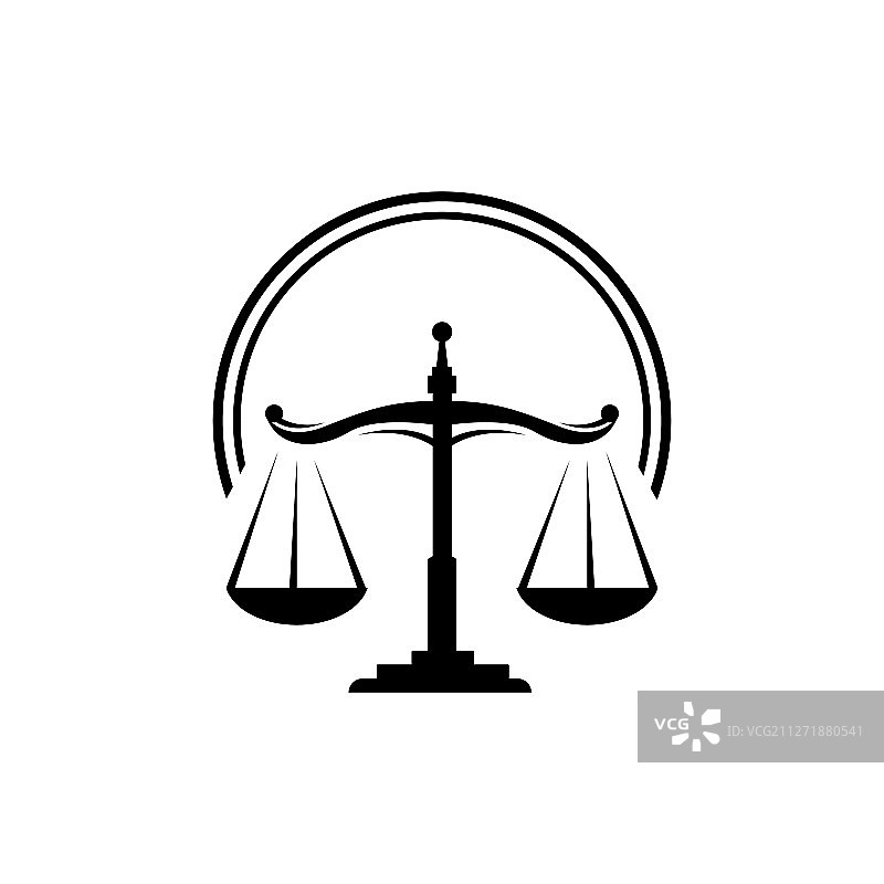 时尚的天平正义Logo设计图片素材