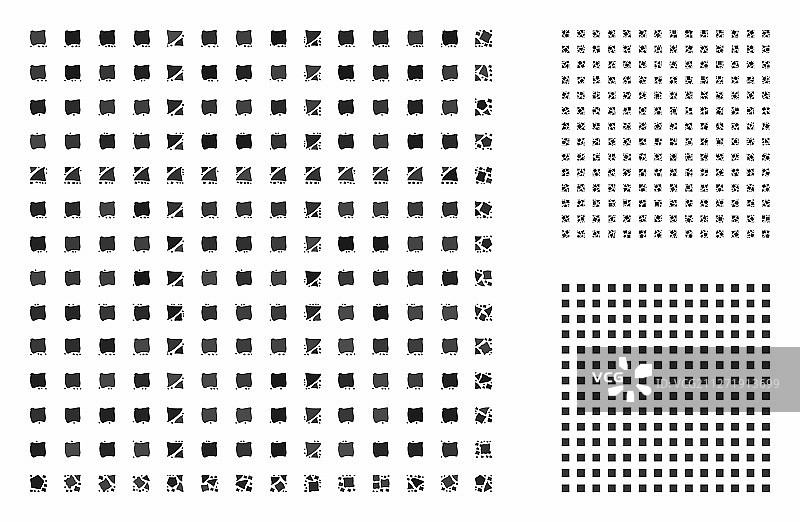 不规则的方形点状马赛克图标图片素材