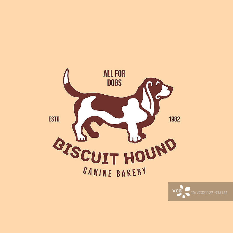 巴吉度猎犬标志图片素材