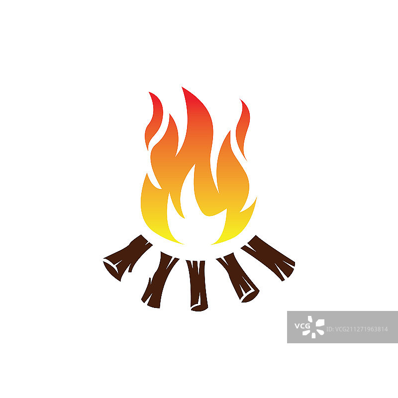 燃烧的篝火帐篷图片素材