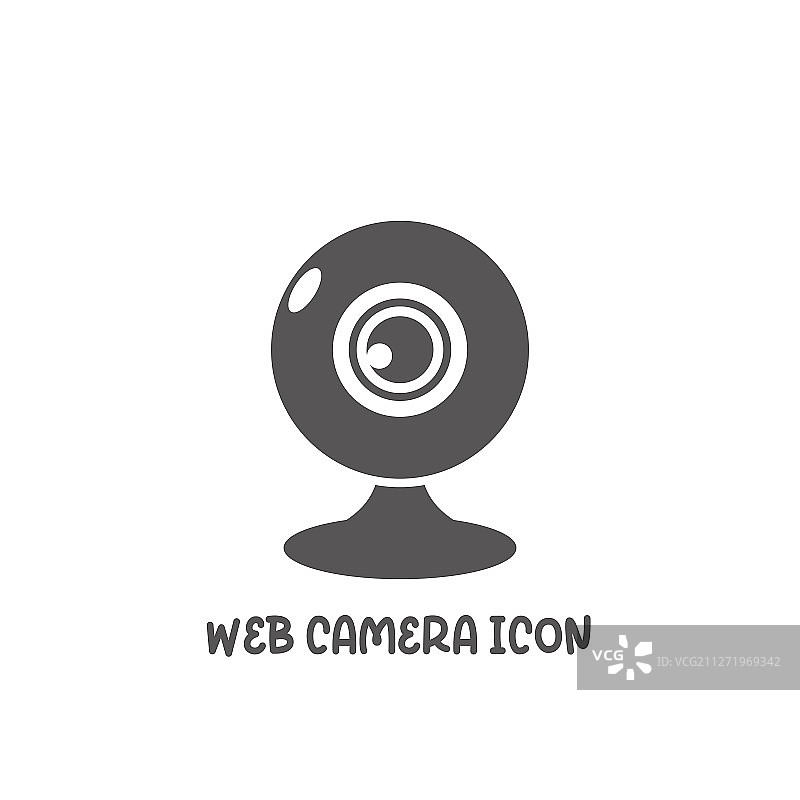 摄像头图标简洁扁平风格图片素材