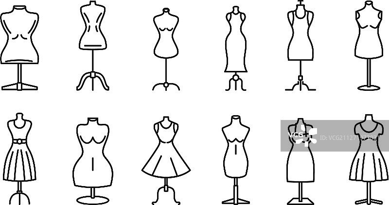 人体模型工作室图标轮廓样式图片素材