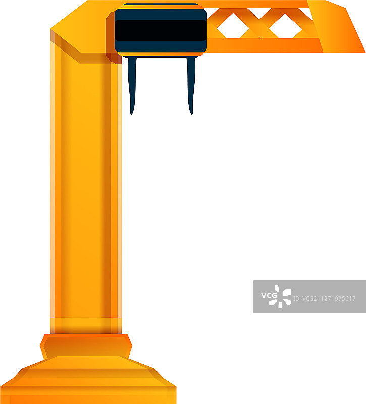 卡通风格的起重机港口塔图标图片素材