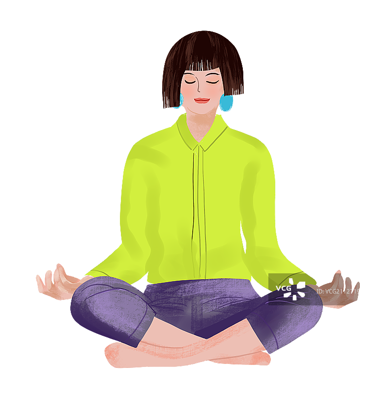 瑜伽莲花式图片素材