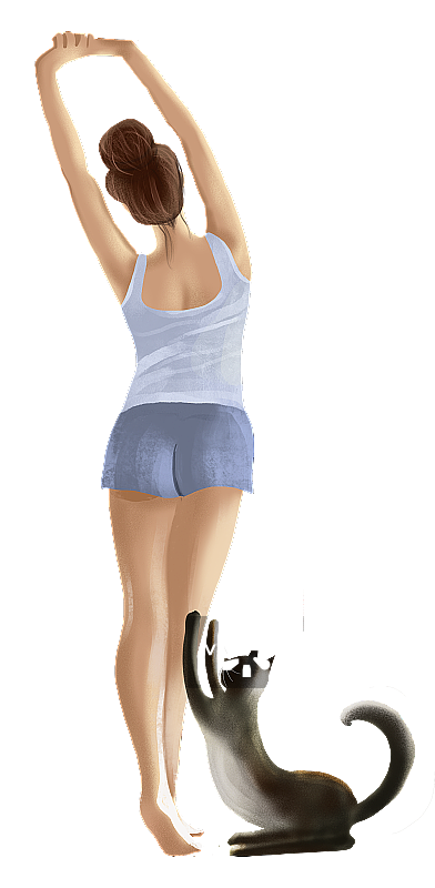 女孩伸展图片素材