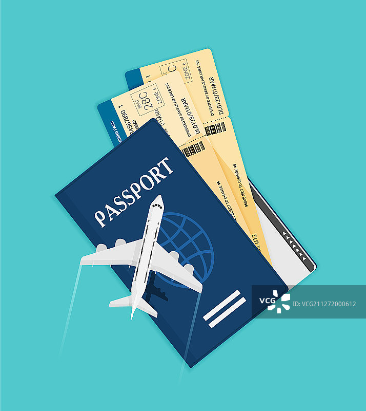 现代逼真机票设计素材图片素材