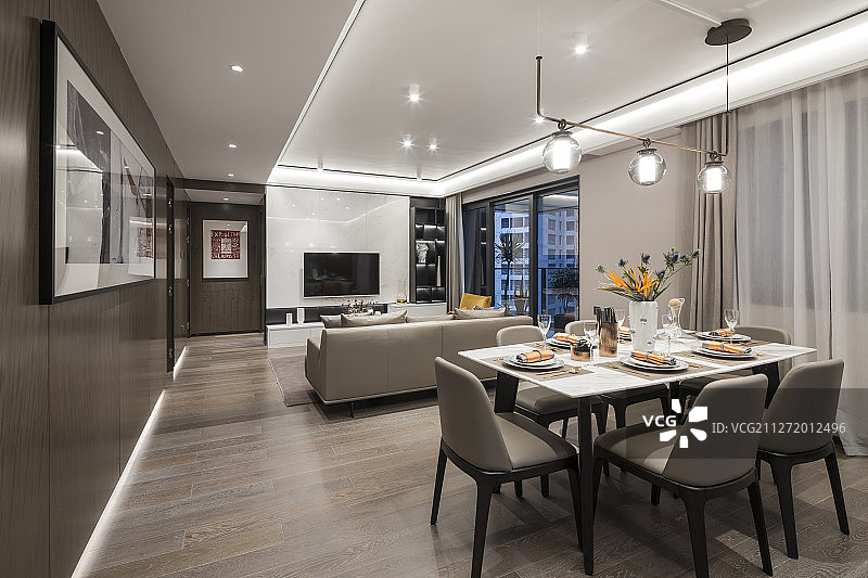 假日别墅室内餐厅图片素材