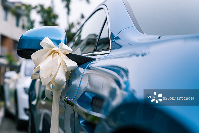 婚车彩带图片素材