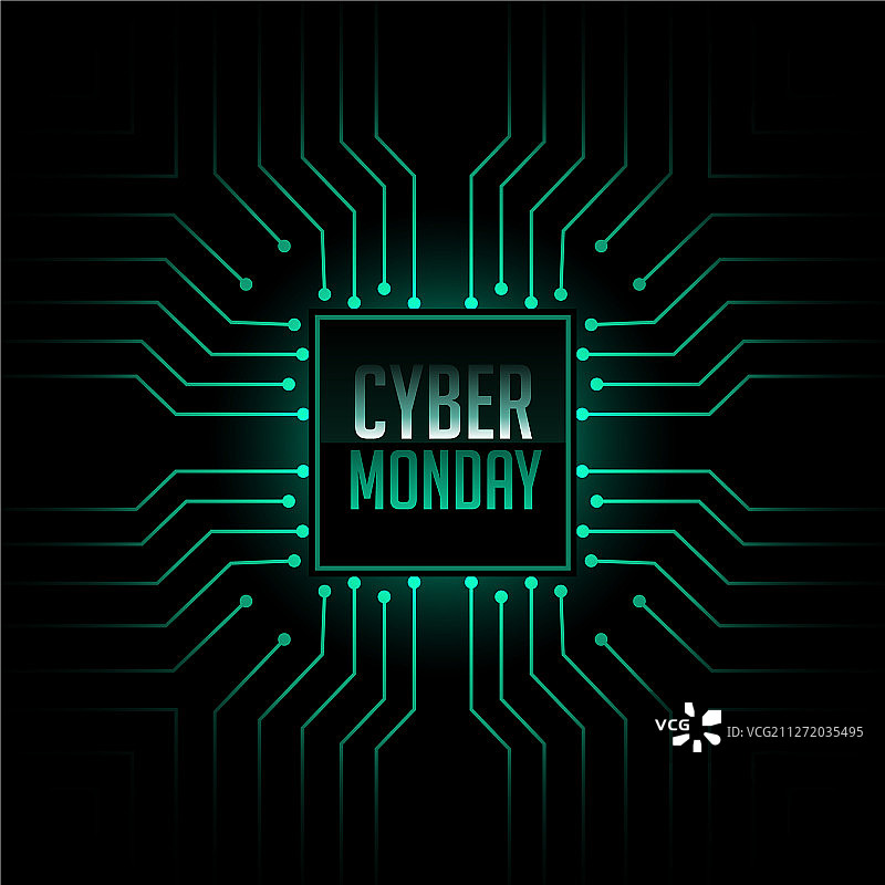 网络星期一科技电路风格背景图片素材