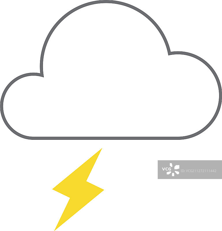 雷雨云图标设计模板图片素材