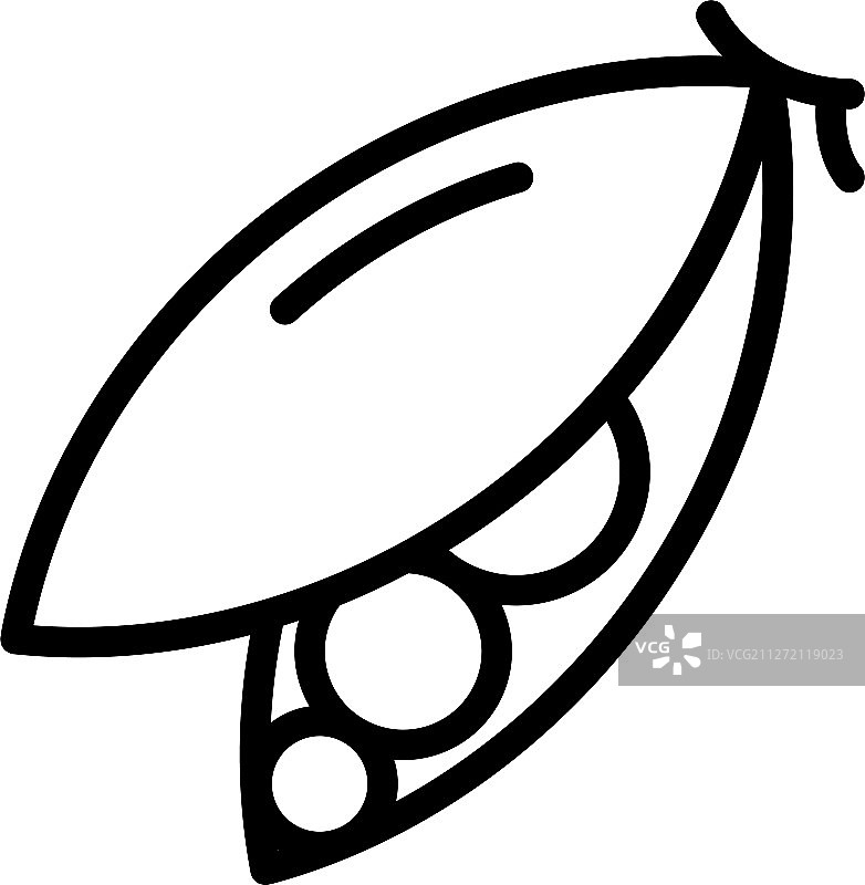 农场豌豆图标轮廓样式图片素材