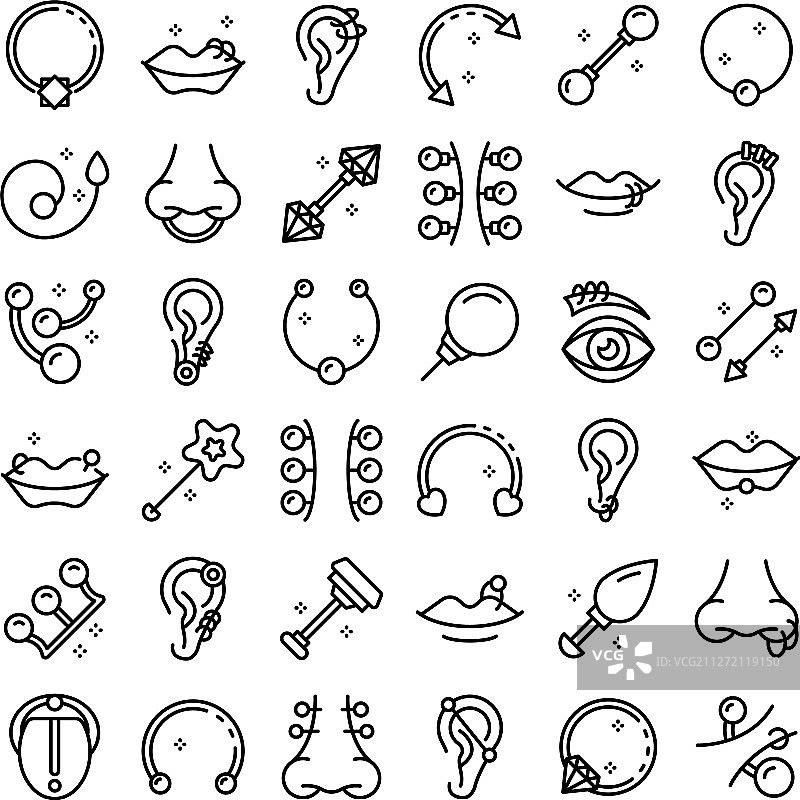 穿刺图标轮廓样式图片素材