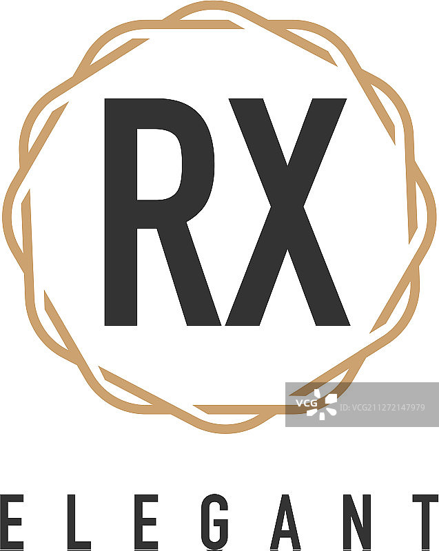 字母RX奢华简约标志图片素材