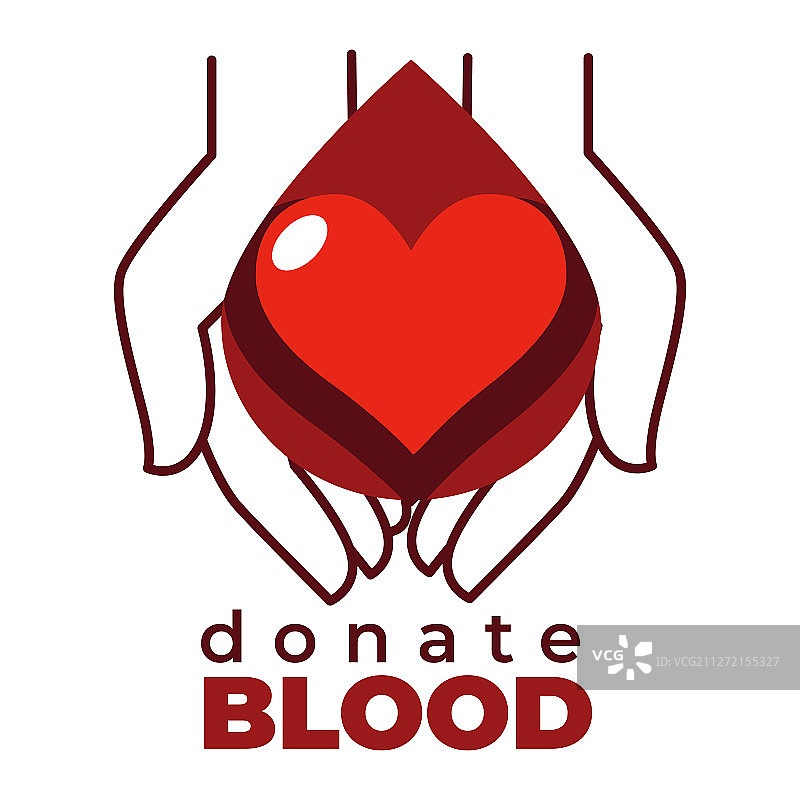 献血隔离图标爱心和手慈善图片素材