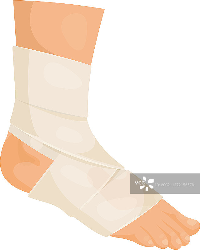 包扎的脚部图标，医学和受伤患者图片素材
