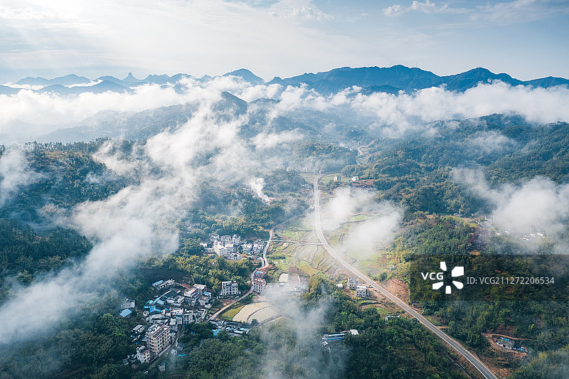 梧州市岑溪市南渡古镇乡村风光图片素材