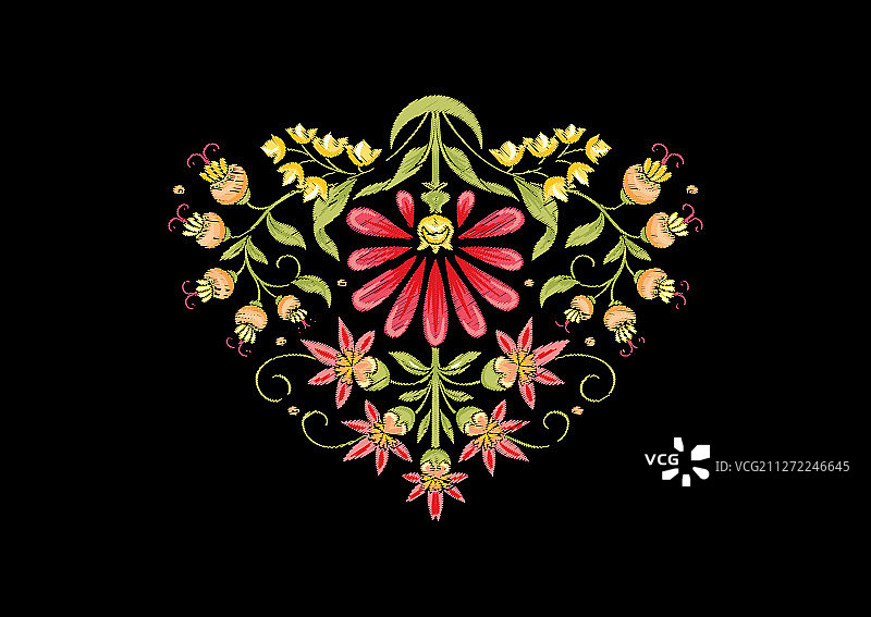 传统莫卧儿图案奇幻花朵图片素材