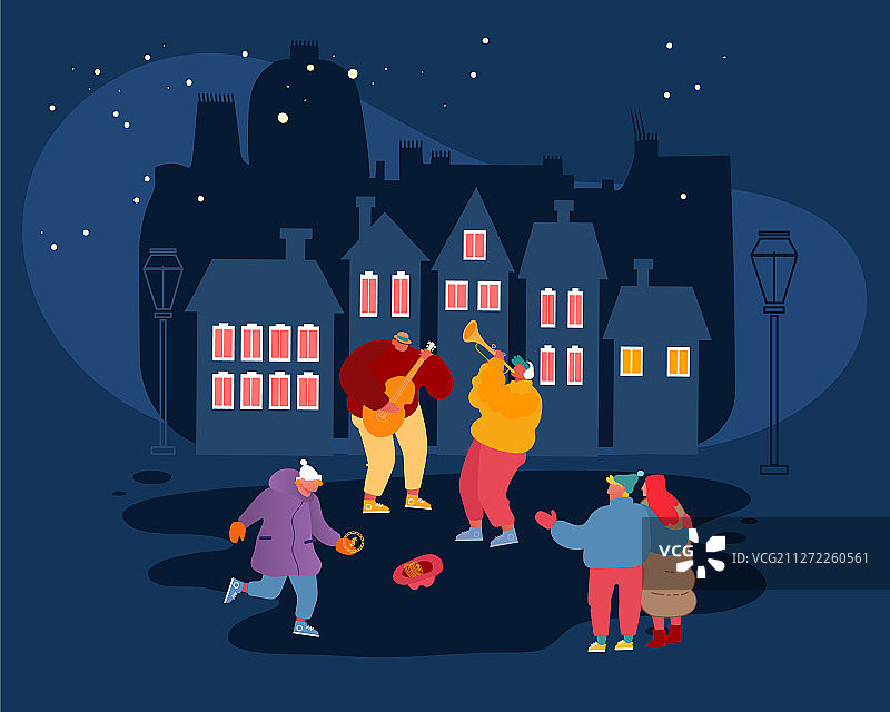 街头音乐家音乐表演概念图片素材