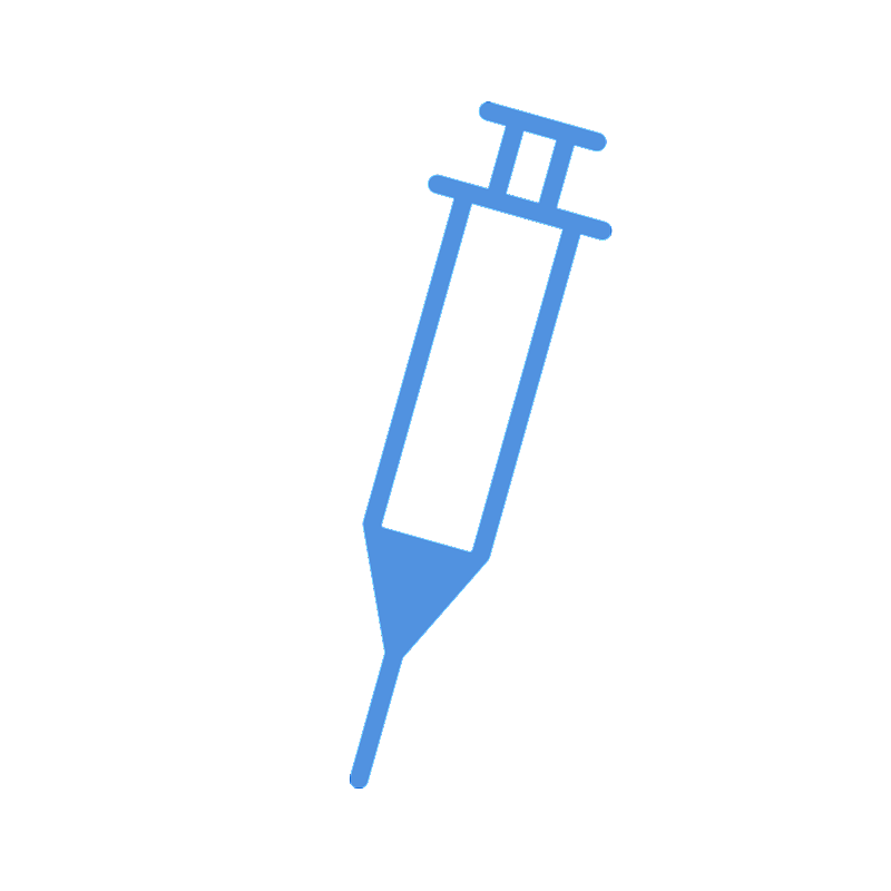 注射器蓝色扁平风线条风小插画图片素材