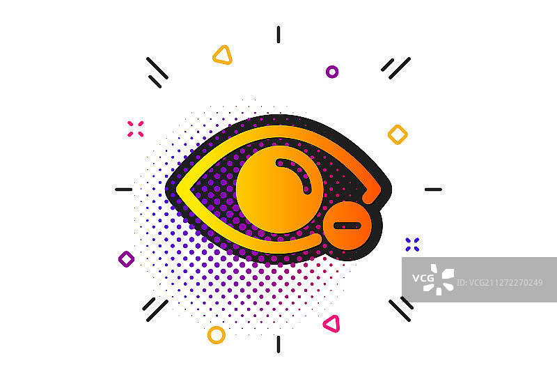 近视图标：眼睛屈光度视力标志图片素材