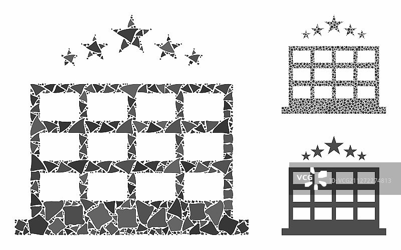 酒店组合图标（不规则碎片）图片素材