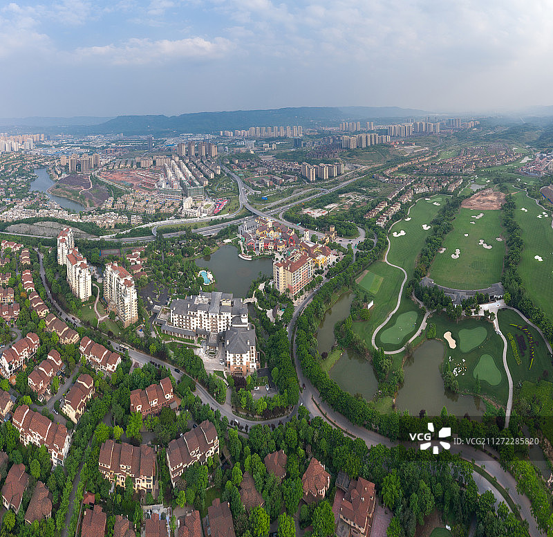 高尔夫别墅区图片素材