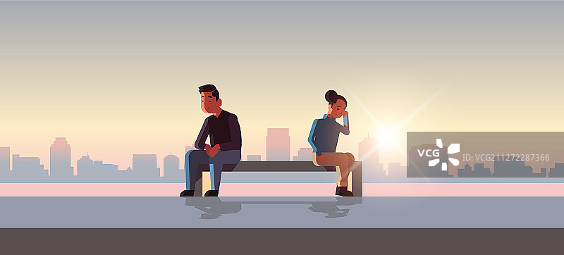 沮丧悲伤的情侣图片素材