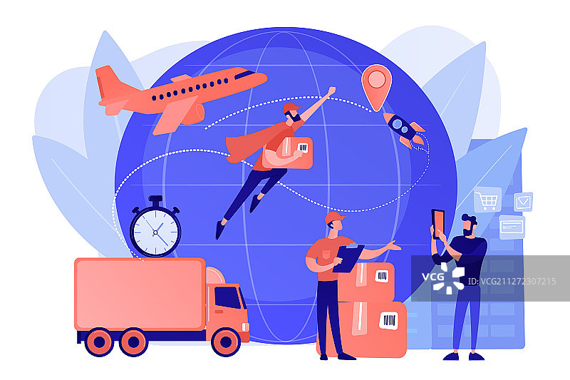 快递服务概念图片素材