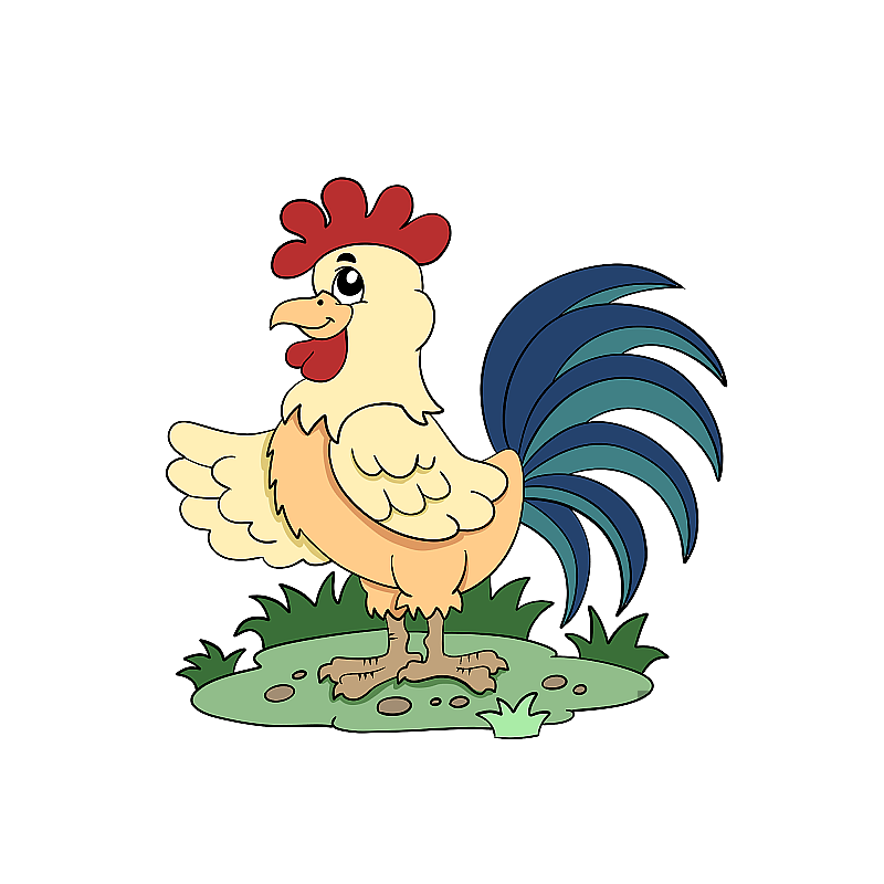 卡通公鸡图片素材