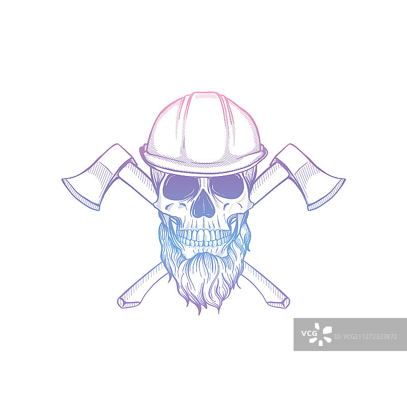 手绘头盔骷髅速写图片素材