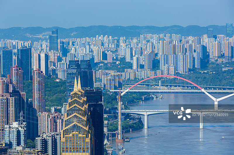 白天重庆南岸区城市建筑图片素材