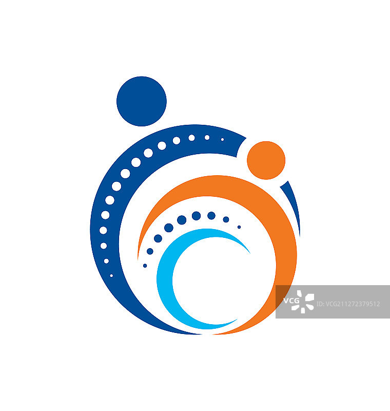 创意医疗脊椎按摩概念标志设计图片素材