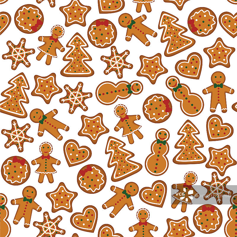 姜饼无缝图案图片素材