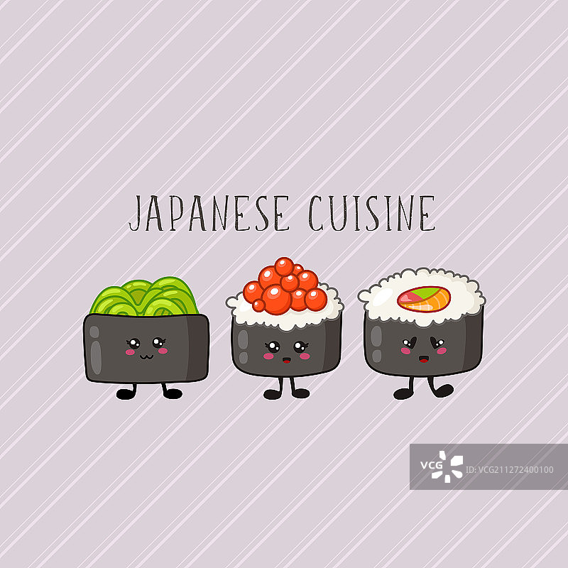 可爱寿司套餐图片素材