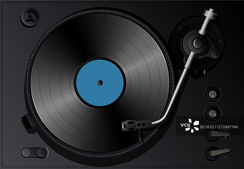 带唱片的留声机图片素材