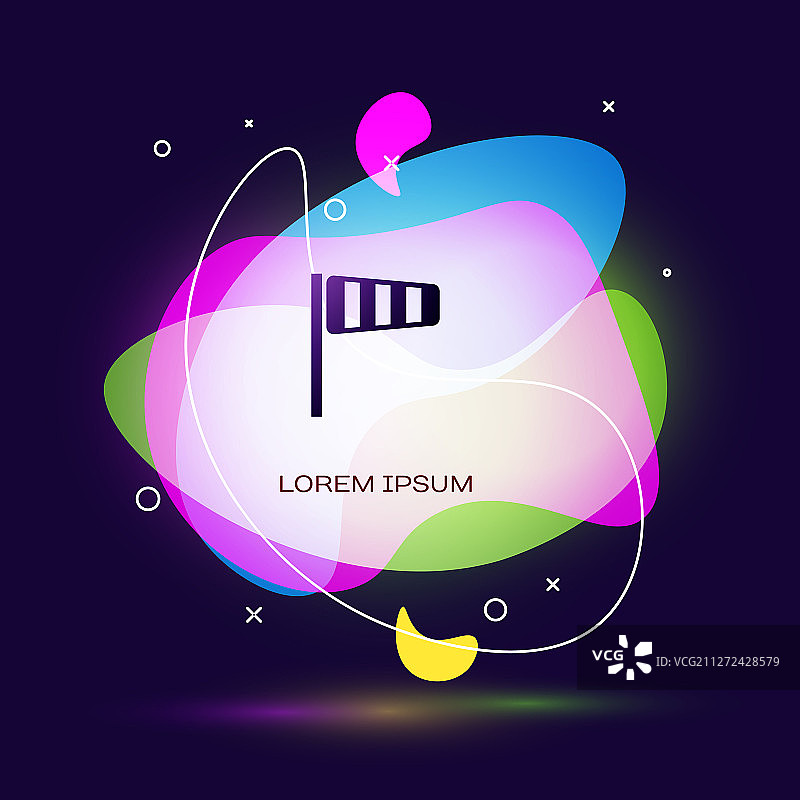 黑色圆锥气象风向袋风向标图标图片素材